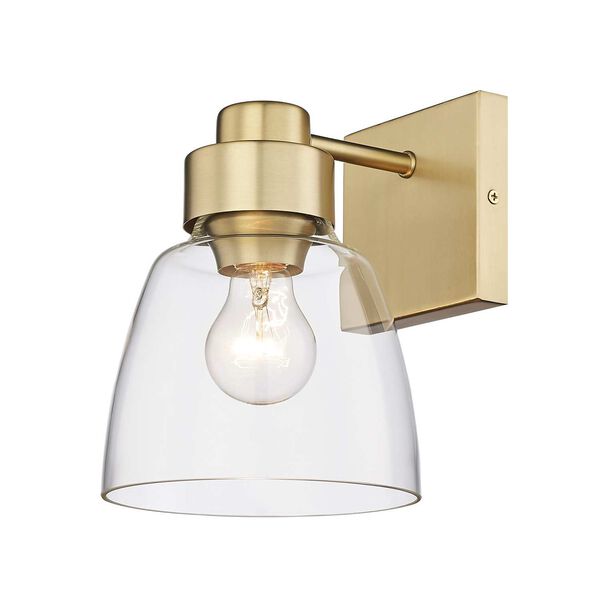 Remy Brushed Champagne Bronze with Clear Glass One-Light Wall Sconce, image 1